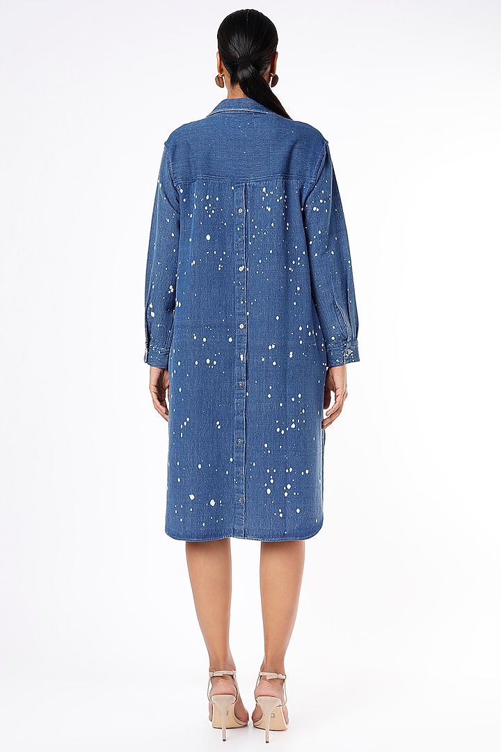 Cobalt Blue Oversized Shirt by Sonica Sarna at Pernia's Pop Up Shop