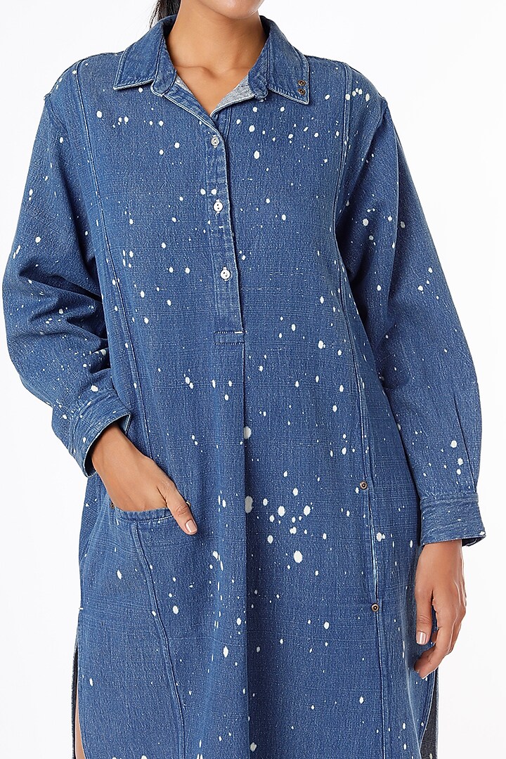 Cobalt Blue Oversized Shirt by Sonica Sarna at Pernia's Pop Up Shop
