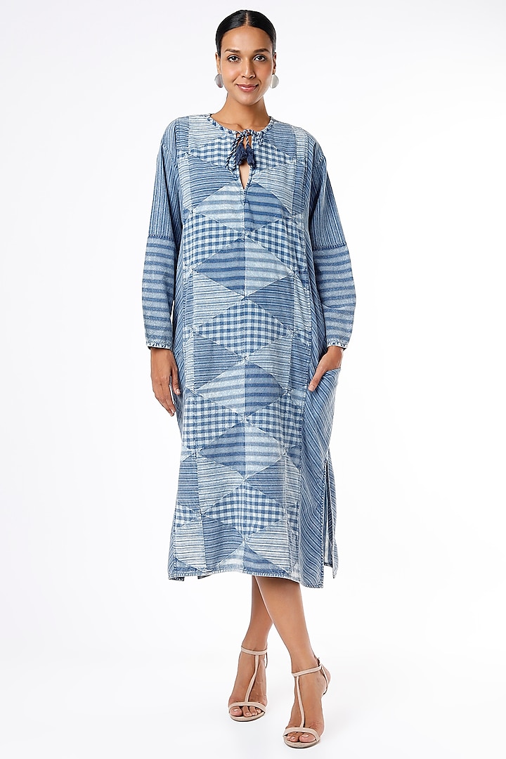 Cobalt Blue Two-Way Kaftan Dress by Sonica Sarna