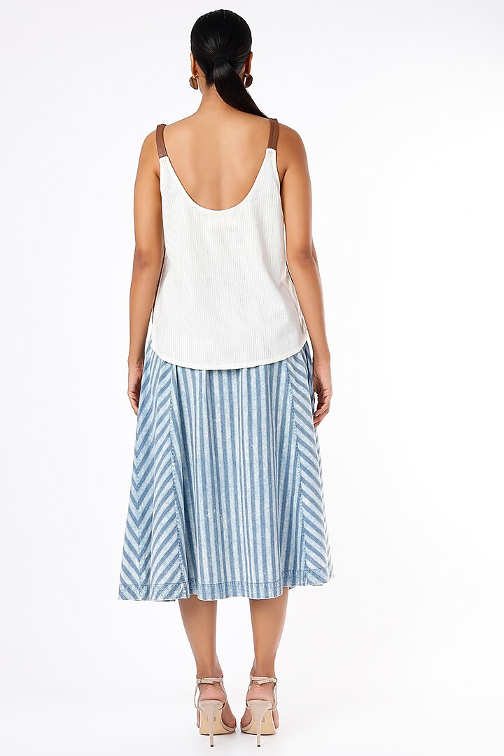 White Handloom Camisole by Sonica Sarna at Pernia's Pop Up Shop