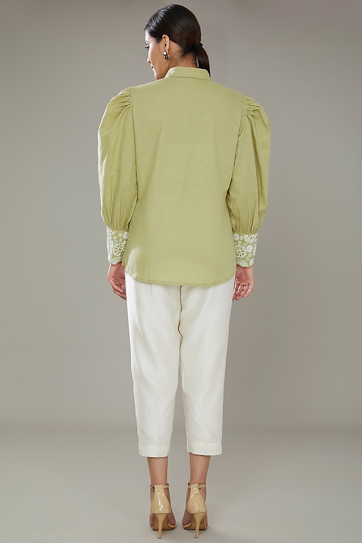 Off-White Chanderi Co-Ord Set by SONAL PASRIJA at Pernia's Pop Up Shop
