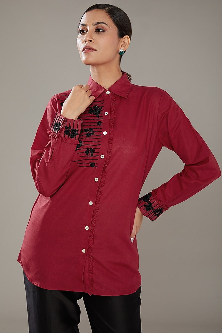 Black Chanderi Co-Ord Set by SONAL PASRIJA at Pernia's Pop Up Shop