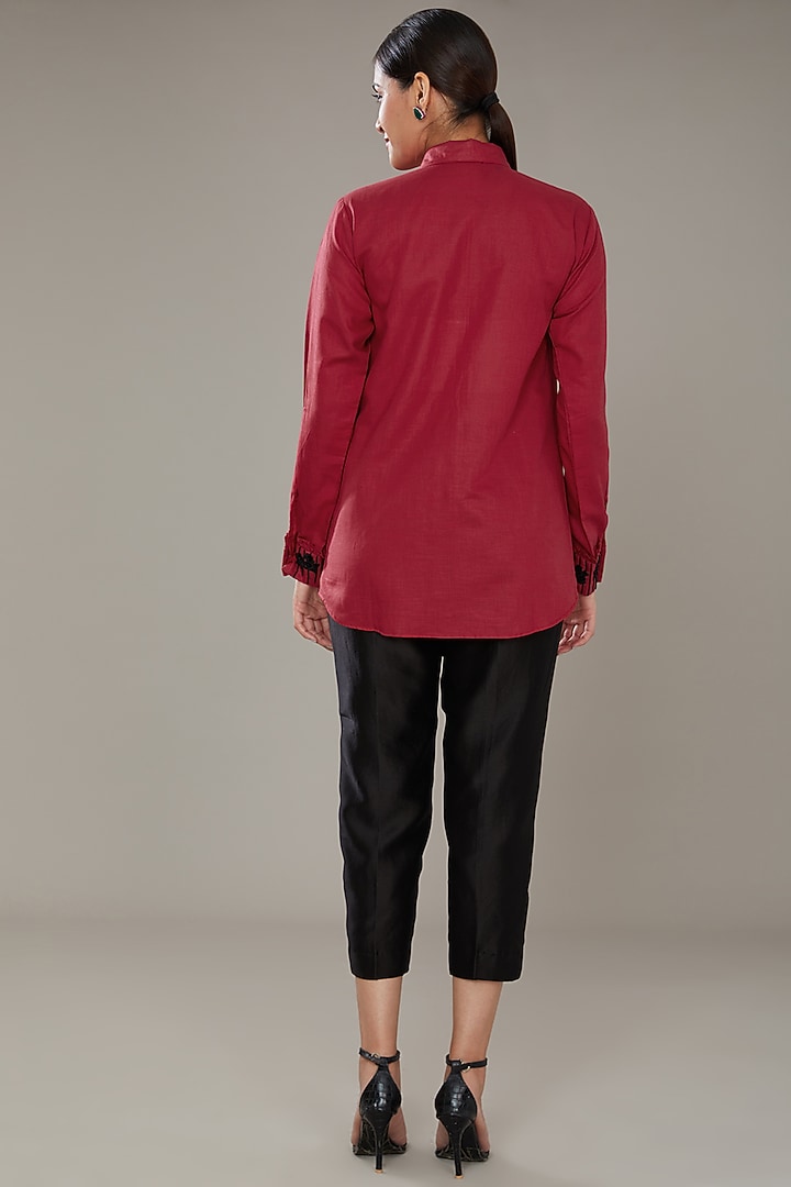 Black Chanderi Co-Ord Set by SONAL PASRIJA at Pernia's Pop Up Shop