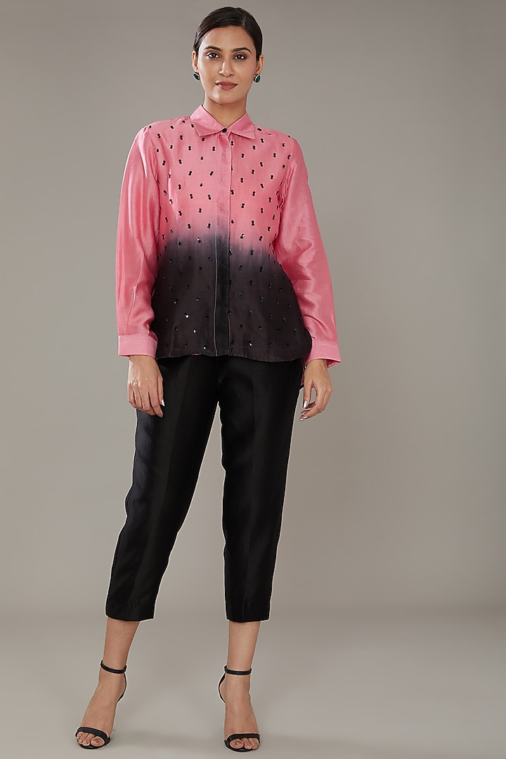Black Chanderi Co-Ord Set by SONAL PASRIJA at Pernia's Pop Up Shop