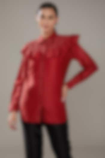 Black Chanderi Co-Ord Set by SONAL PASRIJA at Pernia's Pop Up Shop