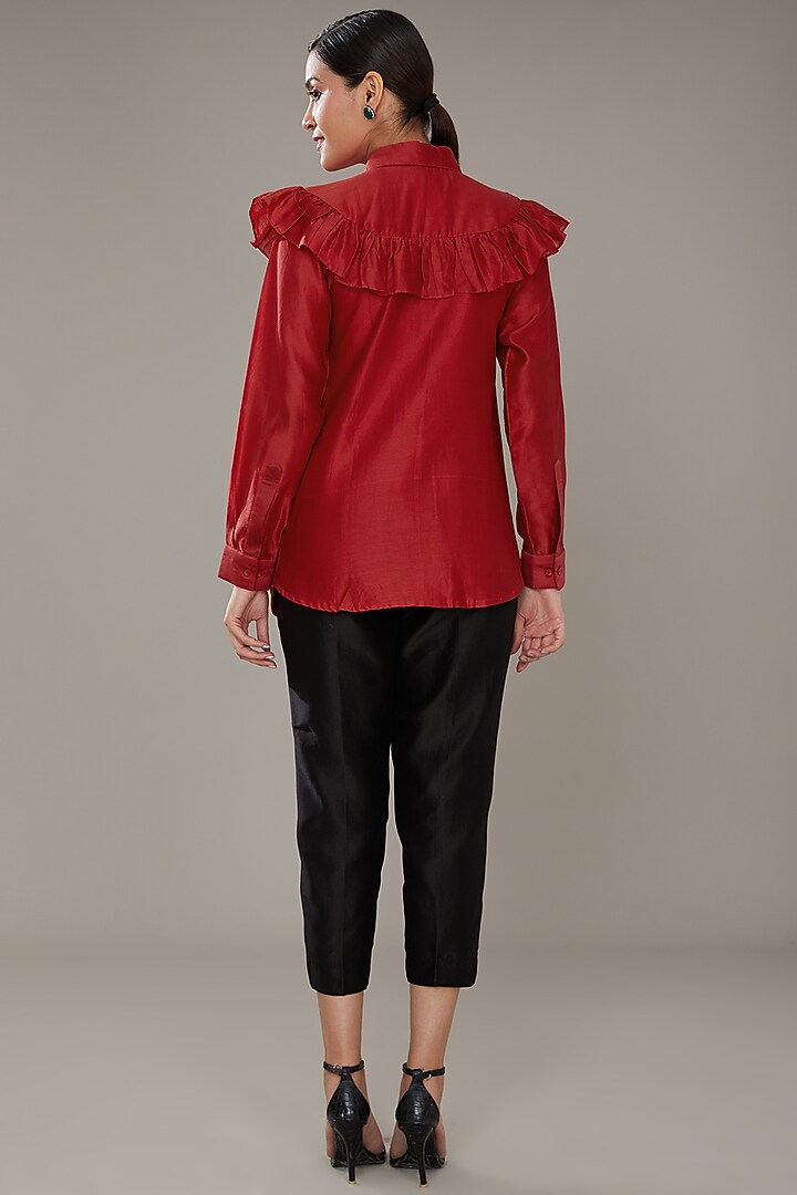 Black Chanderi Co-Ord Set by SONAL PASRIJA at Pernia's Pop Up Shop