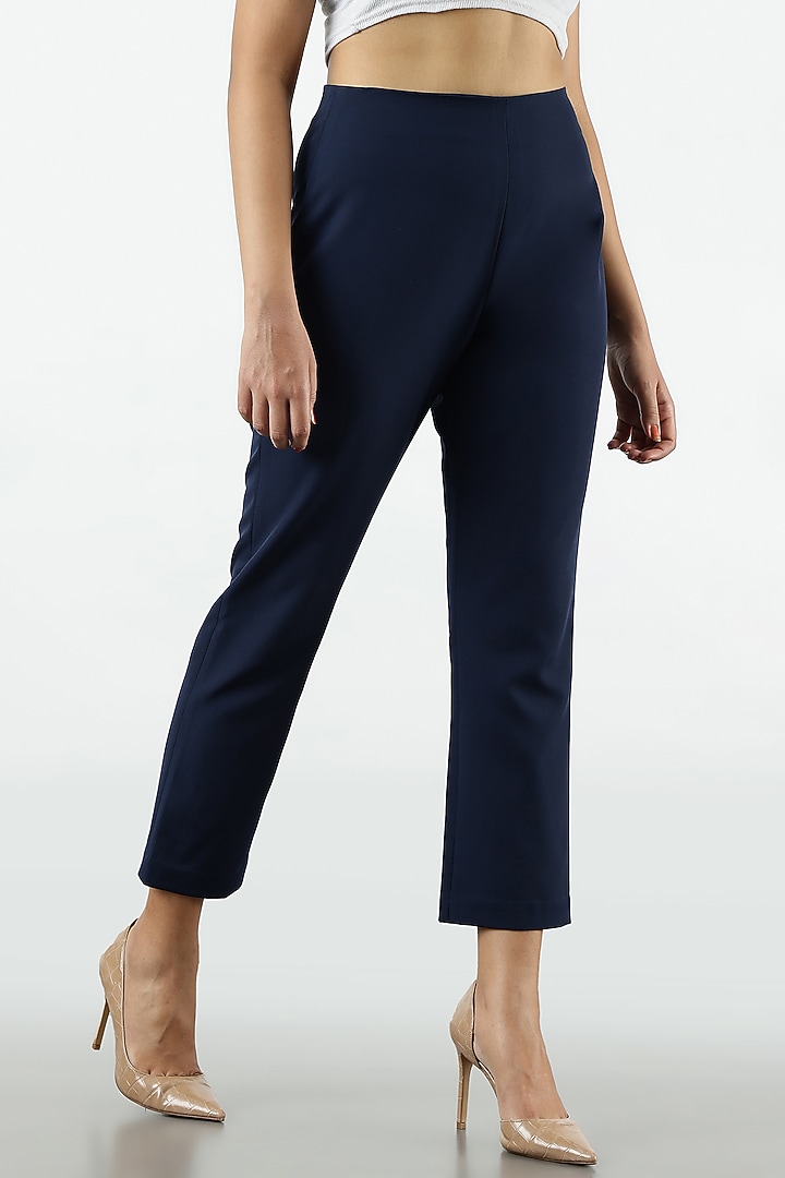 Blue Banana Crepe Pant by Sonal Singh at Pernia's Pop Up Shop