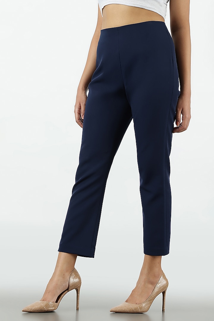 Blue Banana Crepe Pant by Sonal Singh at Pernia's Pop Up Shop