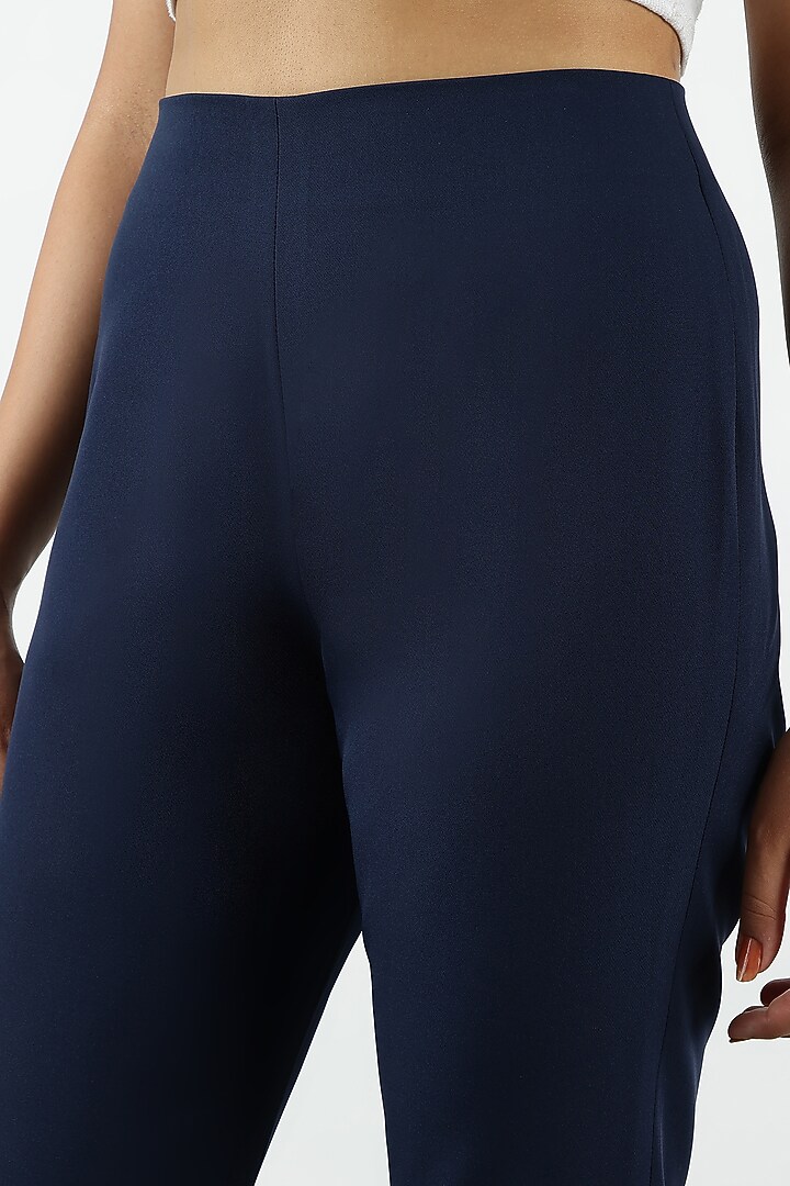 Blue Banana Crepe Pant by Sonal Singh at Pernia's Pop Up Shop