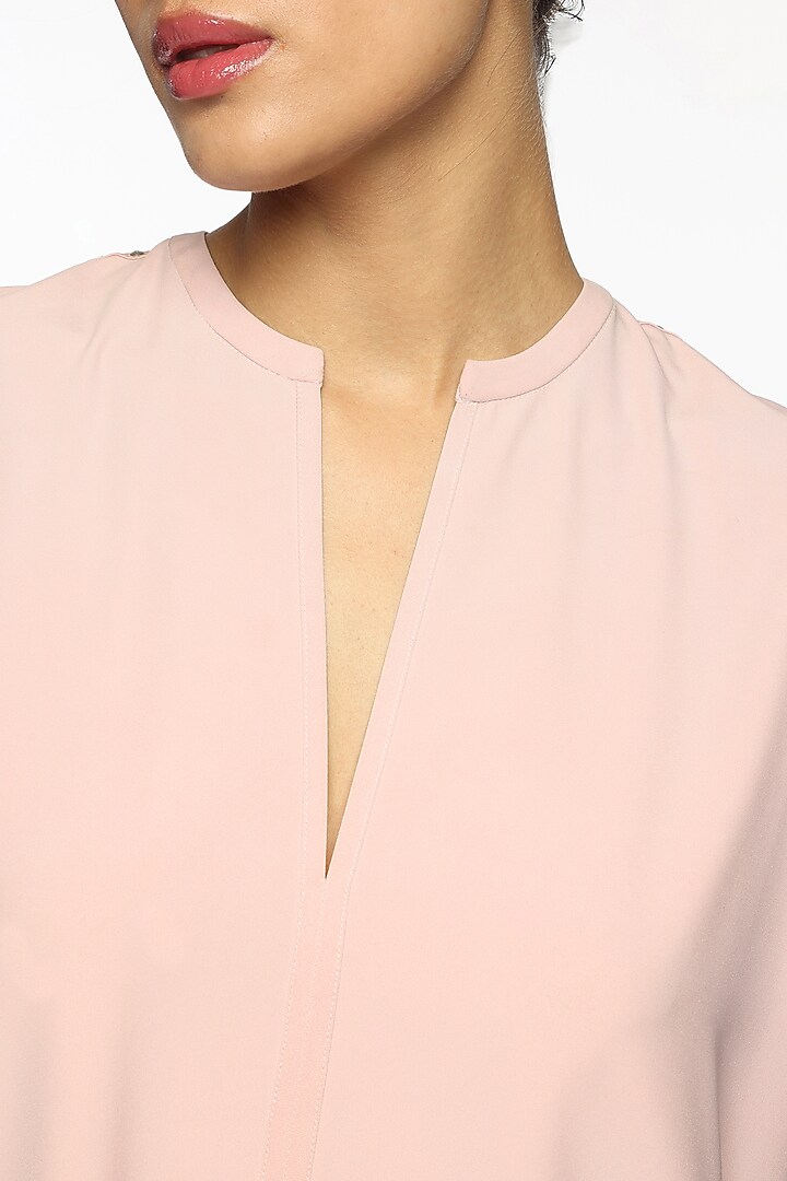 Pink Satin Hand Embroidered Summer Dress by Sonal Singh at Pernia's Pop Up Shop
