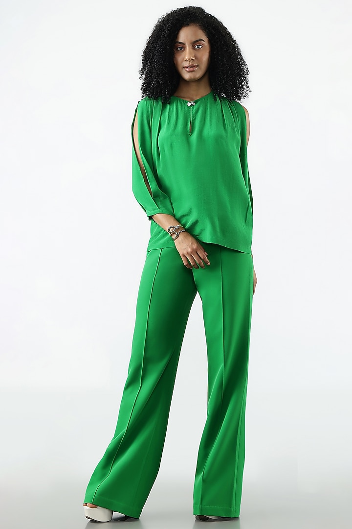 Everglades Banana Crepe Pant by Sonal Singh at Pernia's Pop Up Shop