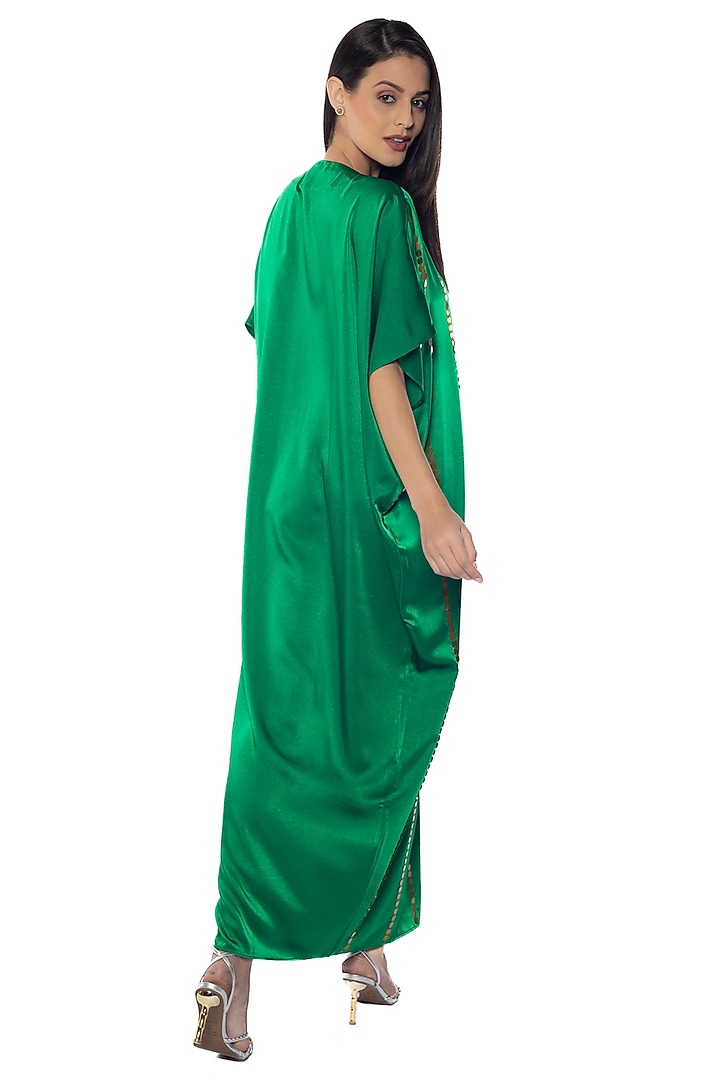 Everglades Satin Embellished Kaftan by Sonal Singh at Pernia's Pop Up Shop