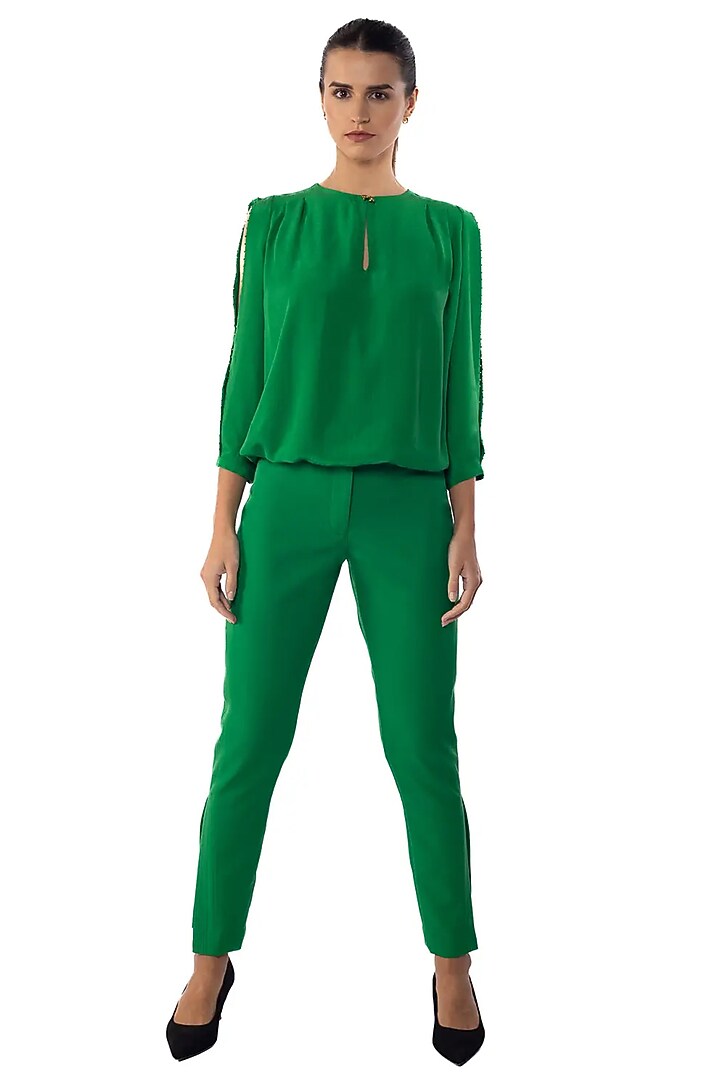 Everglades Banana Crepe Pants by Sonal Singh at Pernia's Pop Up Shop