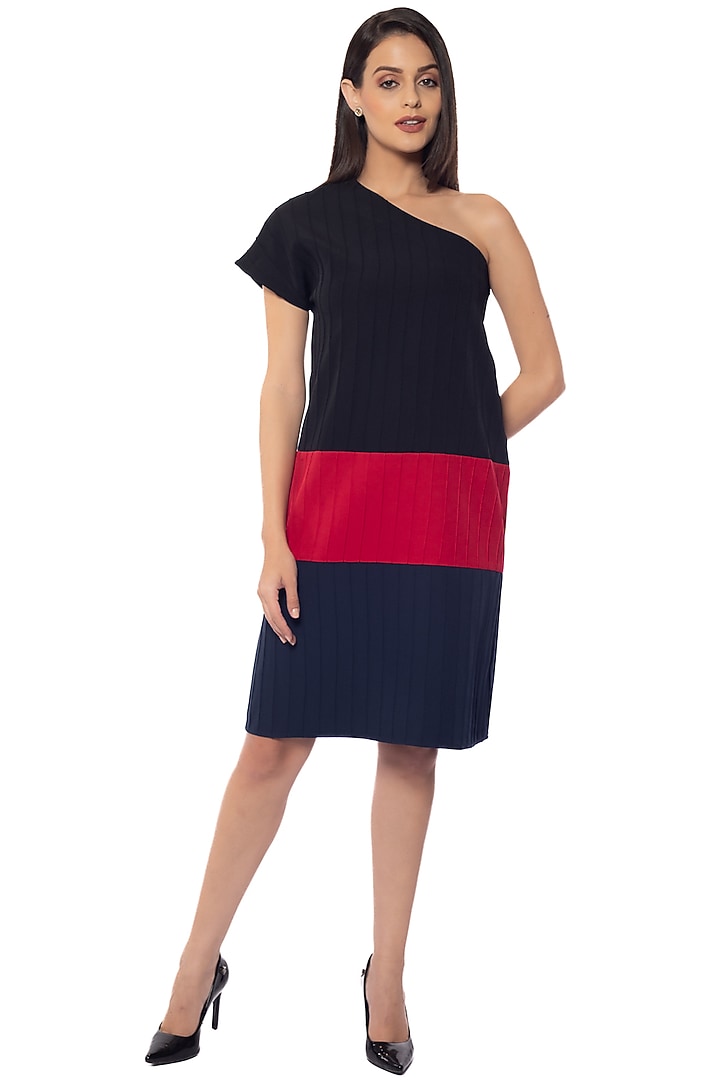 Multi-Colored Banana Crepe Summer Dress by Sonal Singh at Pernia's Pop Up Shop