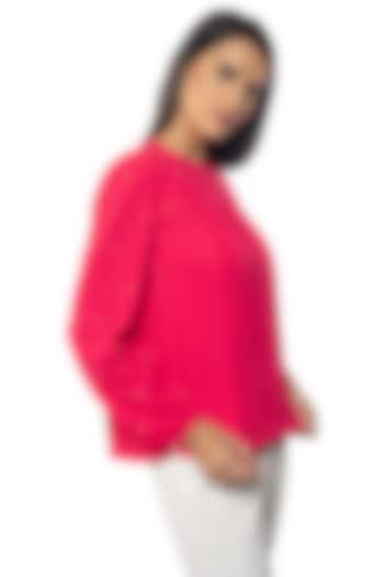 Pink Georgette Top by Sonal Singh at Pernia's Pop Up Shop