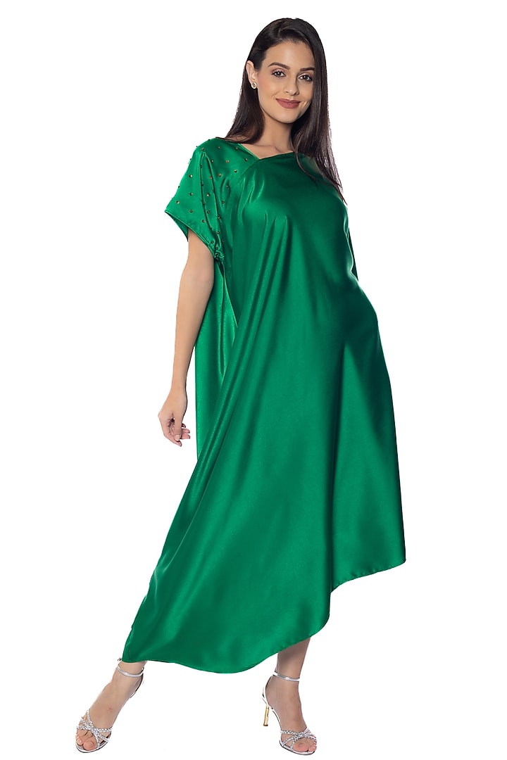 Everglades Satin Vacation Dress by Sonal Singh at Pernia's Pop Up Shop