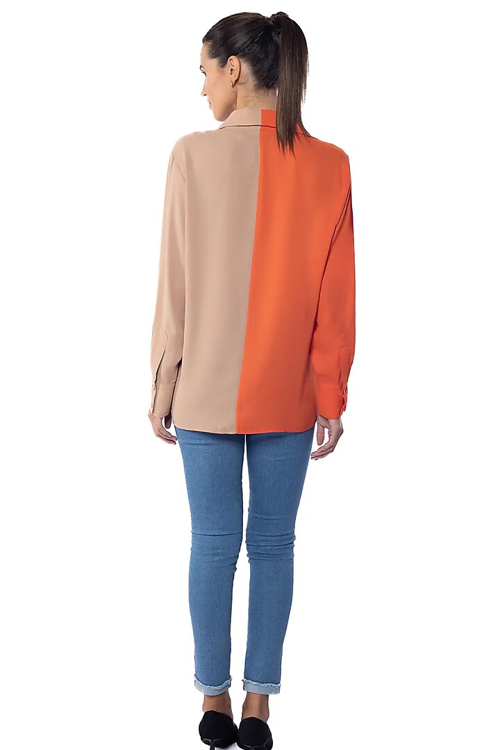 Tan & Tango Georgette Shirt by Sonal Singh at Pernia's Pop Up Shop