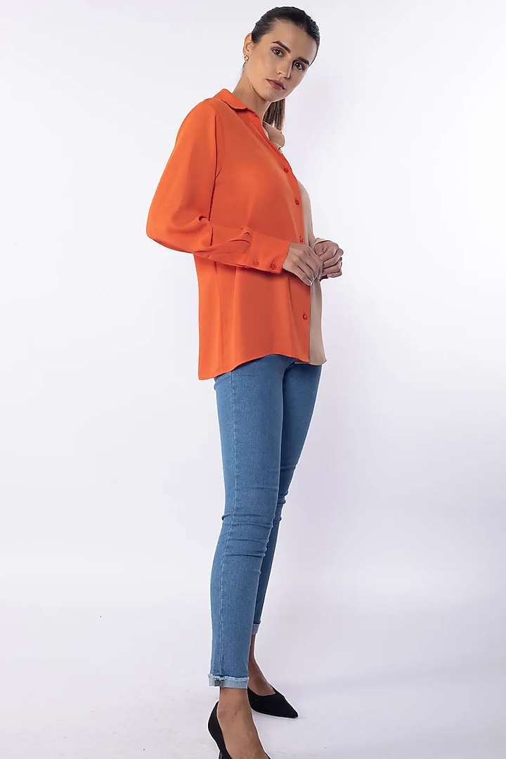 Tan & Tango Georgette Shirt by Sonal Singh at Pernia's Pop Up Shop