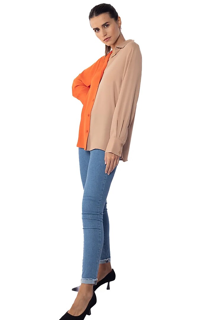 Tan & Tango Georgette Shirt by Sonal Singh at Pernia's Pop Up Shop
