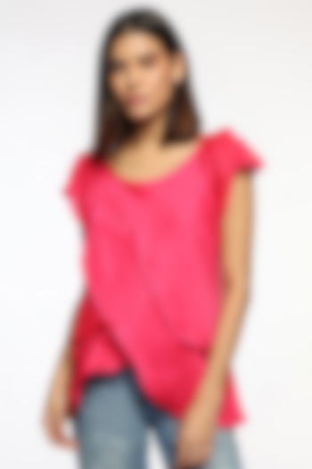 Pink Satin Top by Sonal Singh at Pernia's Pop Up Shop