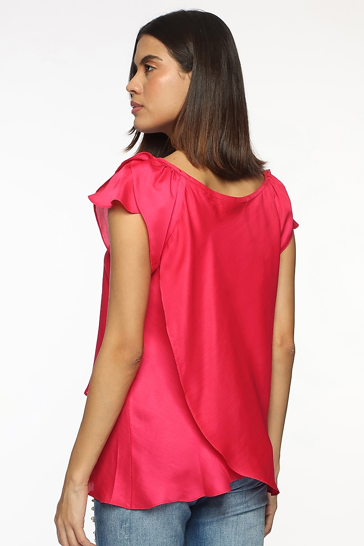 Pink Satin Top by Sonal Singh at Pernia's Pop Up Shop