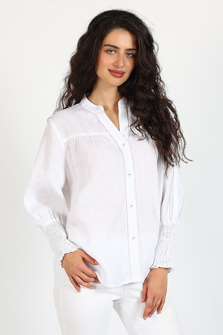 White Linen Co-Ord Set by Sonal Singh at Pernia's Pop Up Shop