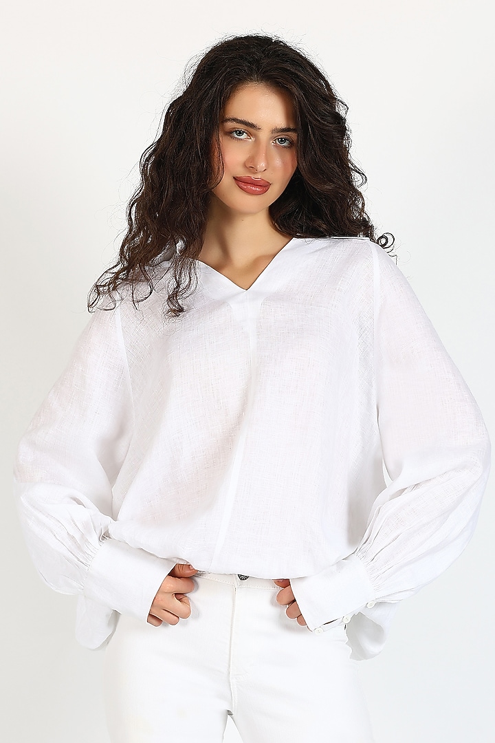 White Linen Co-Ord Set by Sonal Singh at Pernia's Pop Up Shop