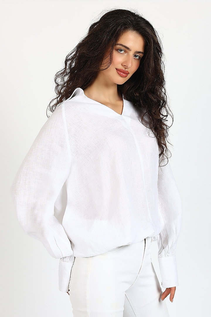 White Linen Co-Ord Set by Sonal Singh at Pernia's Pop Up Shop