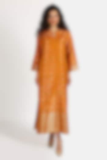 Multi-Colored Banarasi Brocade Maxi Vacation Dress by Sonal Singh at Pernia's Pop Up Shop