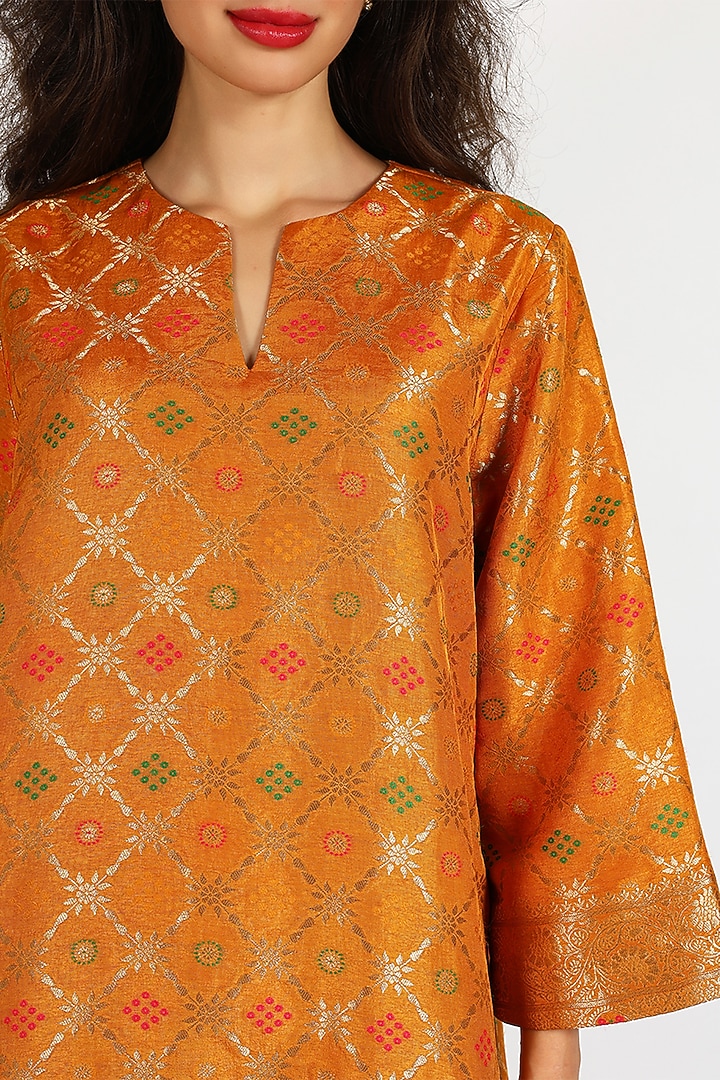 Multi-Colored Banarasi Brocade Maxi Vacation Dress by Sonal Singh at Pernia's Pop Up Shop