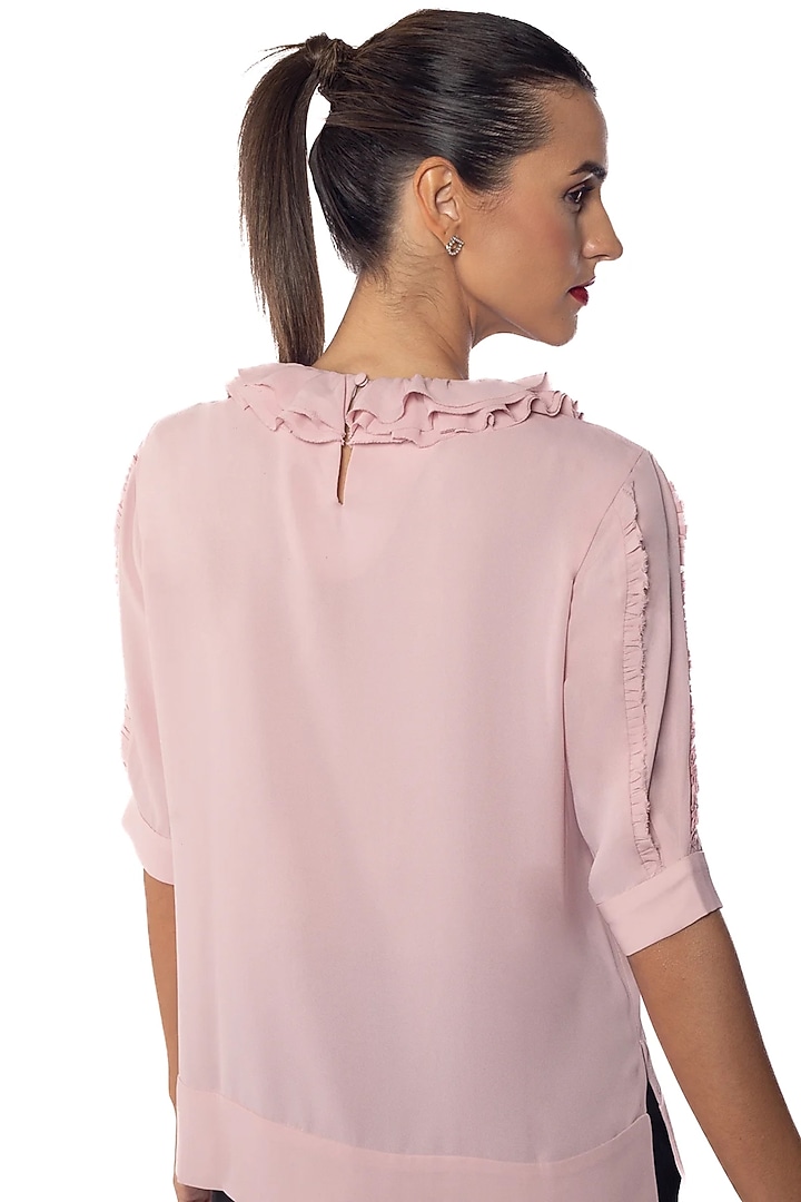 Pink Georgette Top by Sonal Singh at Pernia's Pop Up Shop