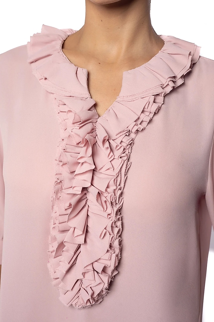 Pink Georgette Top by Sonal Singh at Pernia's Pop Up Shop