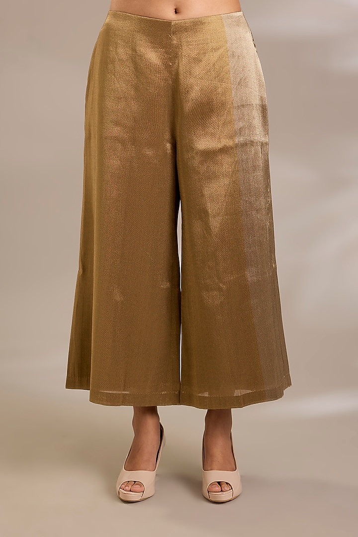 Ochre-Colored Tissue Co-ord Set by Sonal Singh at Pernia's Pop Up Shop