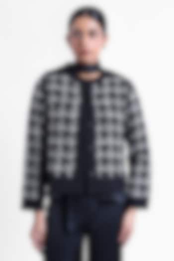 Black Tweed & Armani Satin Jacket by Sonal Singh at Pernia's Pop Up Shop