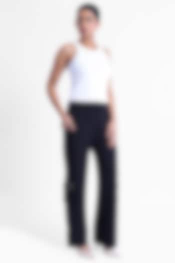 Black Banana Crepe & Armani Satin Pants by Sonal Singh at Pernia's Pop Up Shop