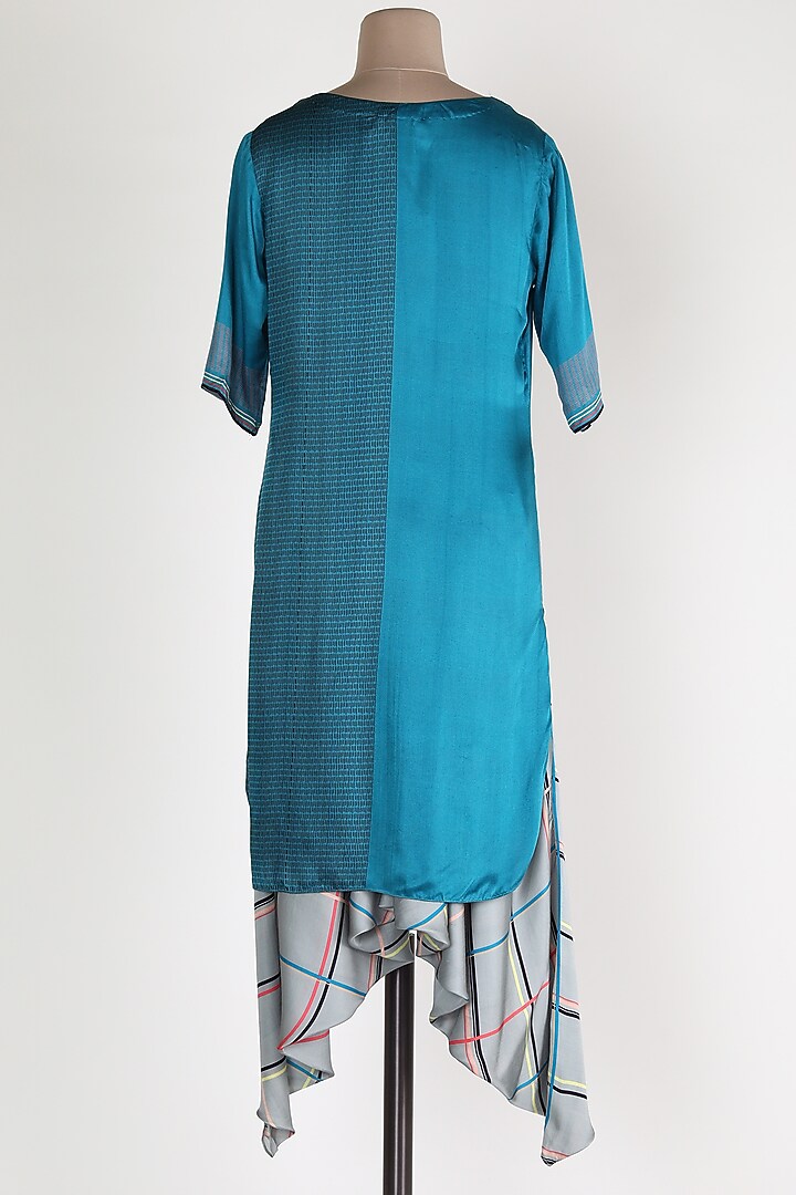 Blue Kurta With Pants by Label SO US at Pernia's Pop Up Shop