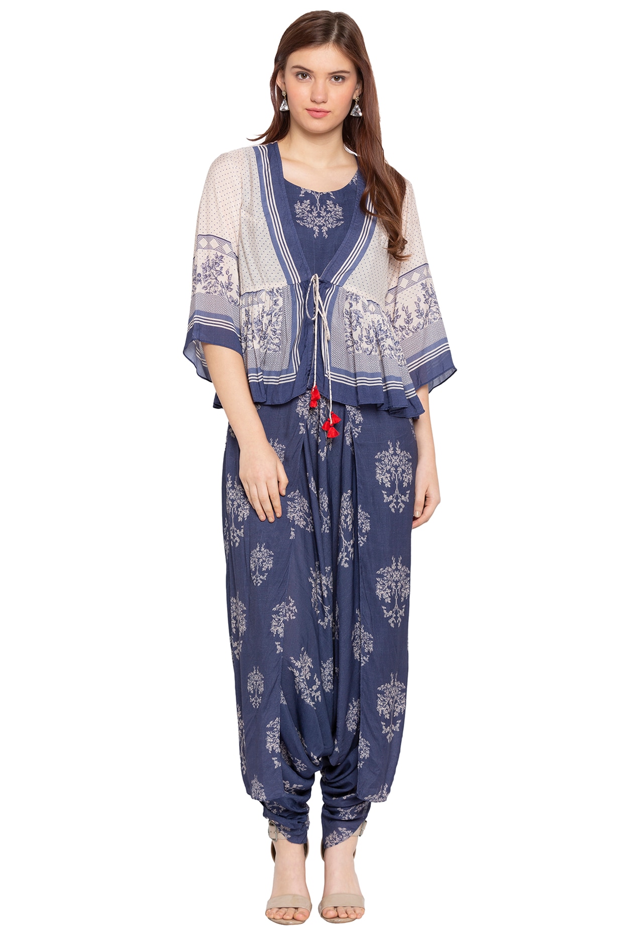 dhoti jumpsuit with jacket