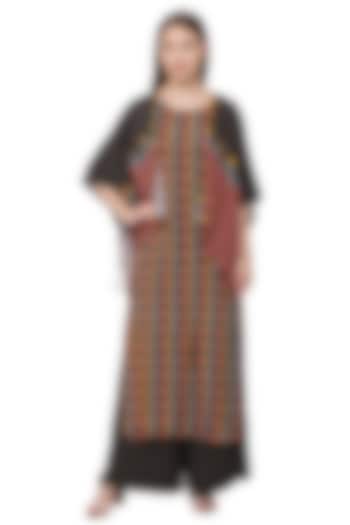 Black Jacket & Kurta Set by Label SO US at Pernia's Pop Up Shop