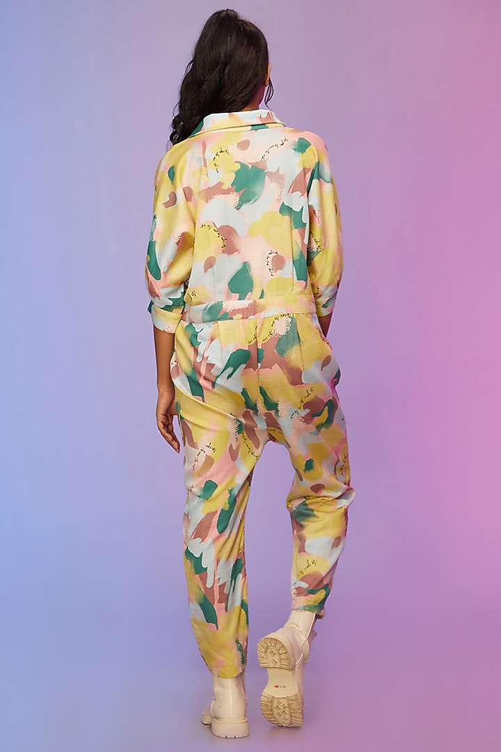Multi-Colored Cotton Printed Jumpsuit by Label SO US at Pernia's Pop Up Shop
