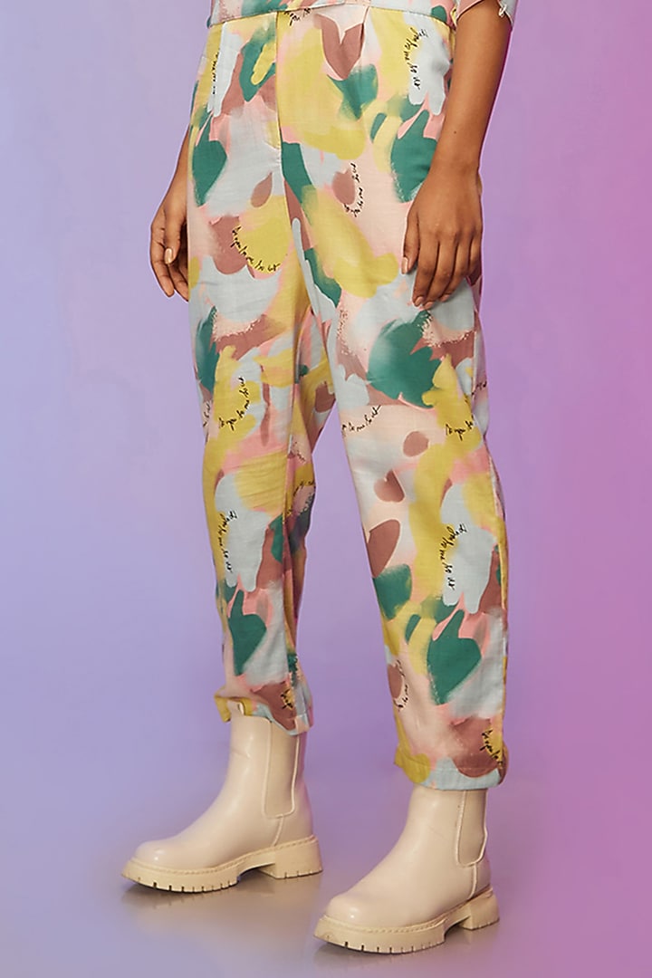 Multi-Colored Cotton Printed Jumpsuit by Label SO US at Pernia's Pop Up Shop