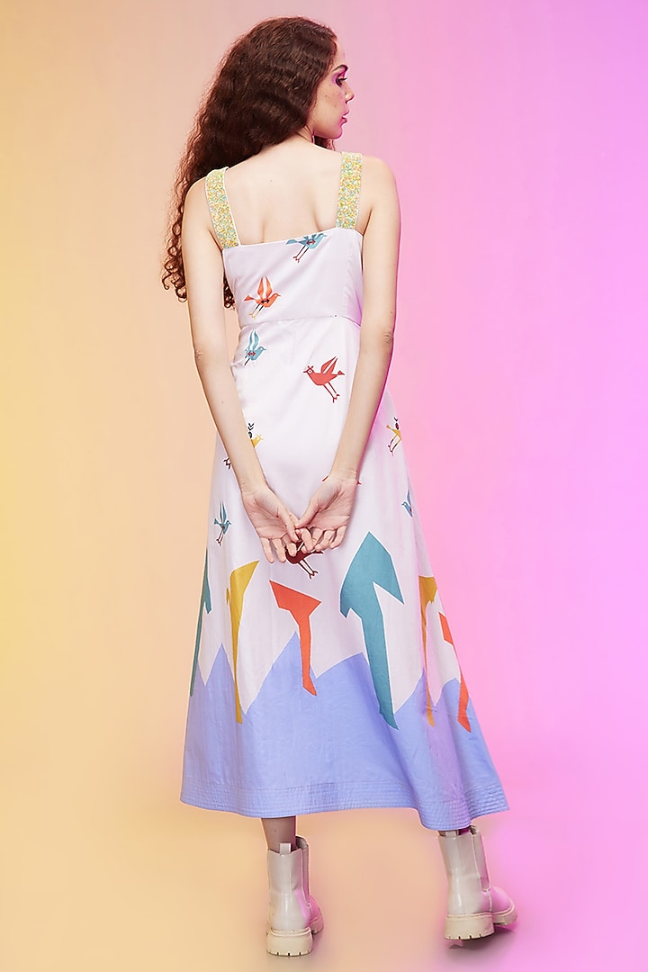 Multi-Colored Cotton Printed Summer Dress by Label SO US at Pernia's Pop Up Shop