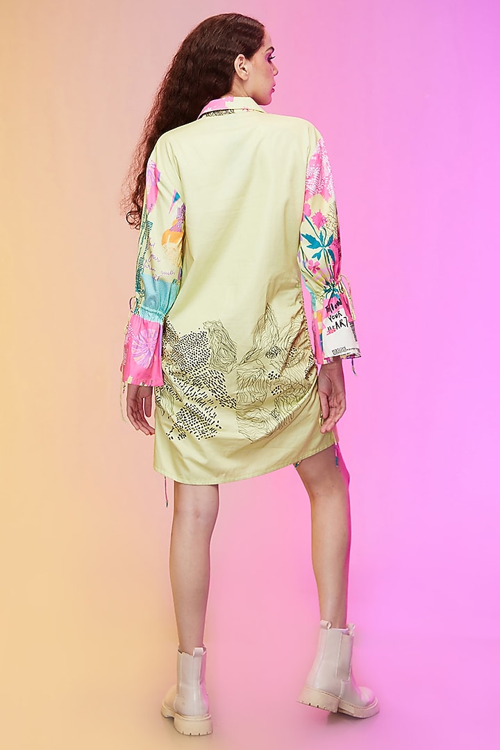 Yellow Cotton Printed Knee Length Summer Dress by Label SO US at Pernia's Pop Up Shop