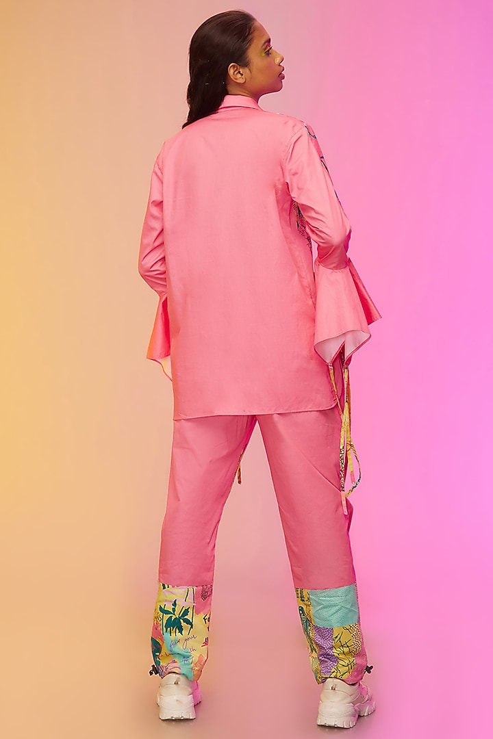 Pink Cotton Printed Co-Ord Set by Label SO US at Pernia's Pop Up Shop