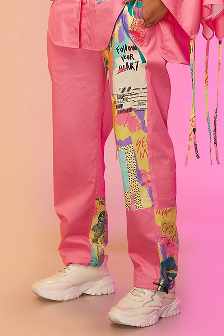 Pink Cotton Printed Co-Ord Set by Label SO US at Pernia's Pop Up Shop
