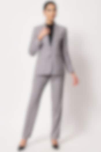 Light Grey Terry Rayon Co-Ord Set by Soniya G at Pernia's Pop Up Shop