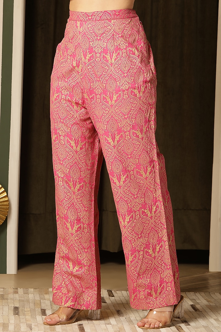 Pink Georgette Bead Embellished Co-Ord Set by Soniya G at Pernia's Pop Up Shop
