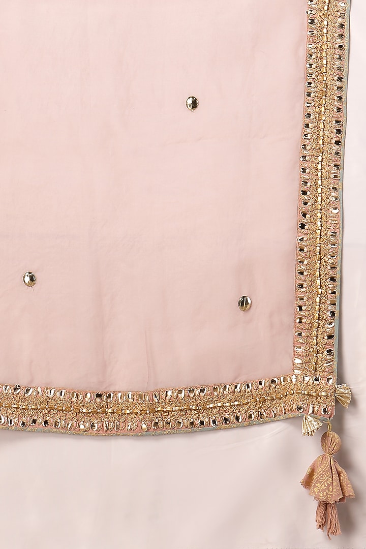 Dull Pink Georgette Foil Printed Gharara Set by Soniya G at Pernia's Pop Up Shop