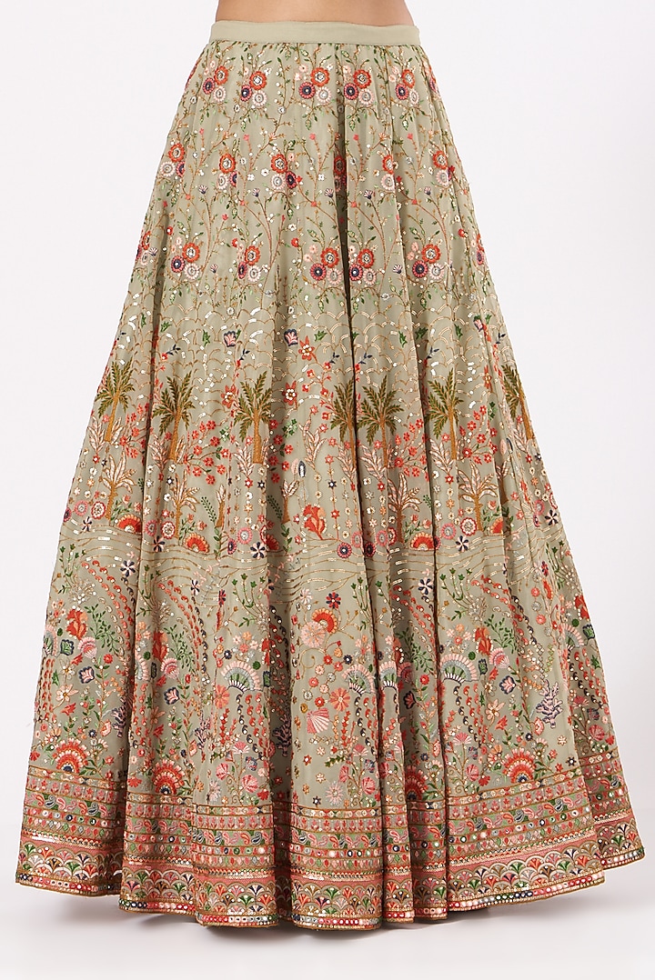 Mint Green Embroidered Wedding Lehenga Set by Soniya G at Pernia's Pop Up Shop
