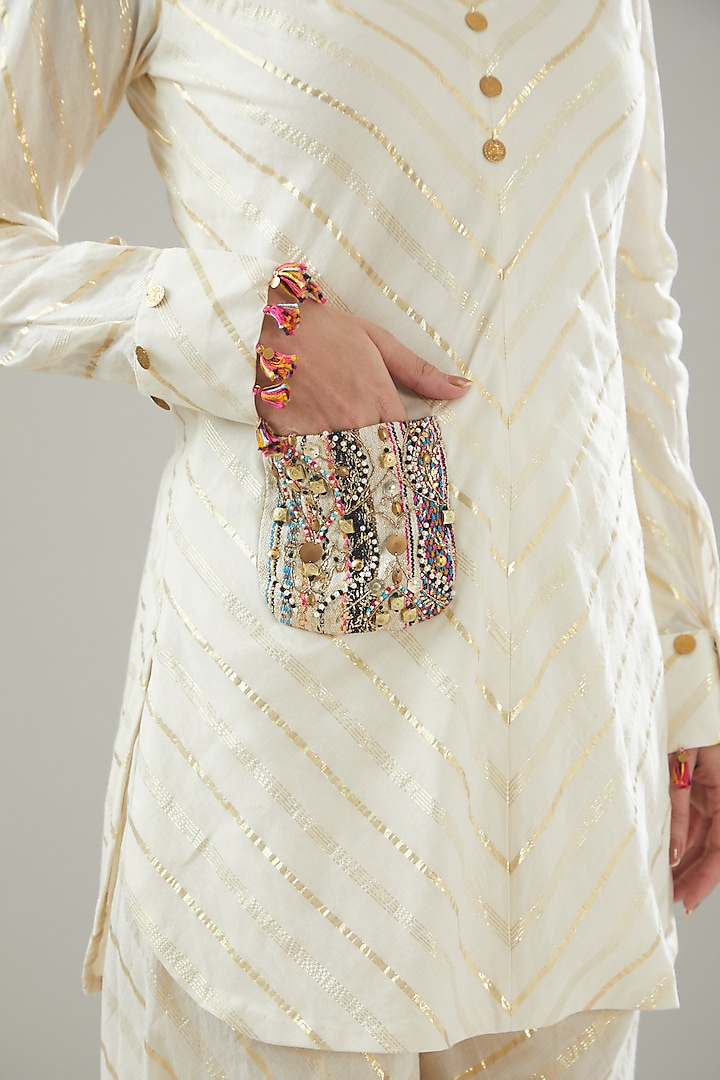 Ivory Handmade Cotton Kurta Set by Soniya G at Pernia's Pop Up Shop
