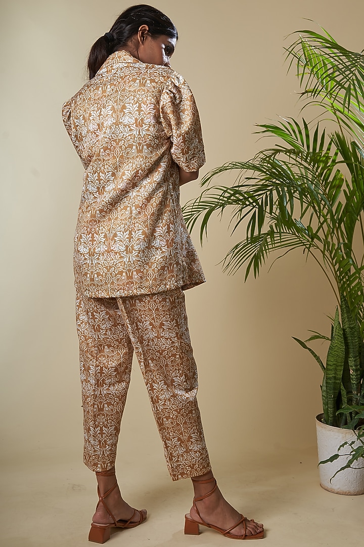 Brown Cotton Silk Co-Ord Set by Soniya G at Pernia's Pop Up Shop